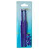 Set of 2 monofilament toothbrushes with 8 interchangeable heads, Purple